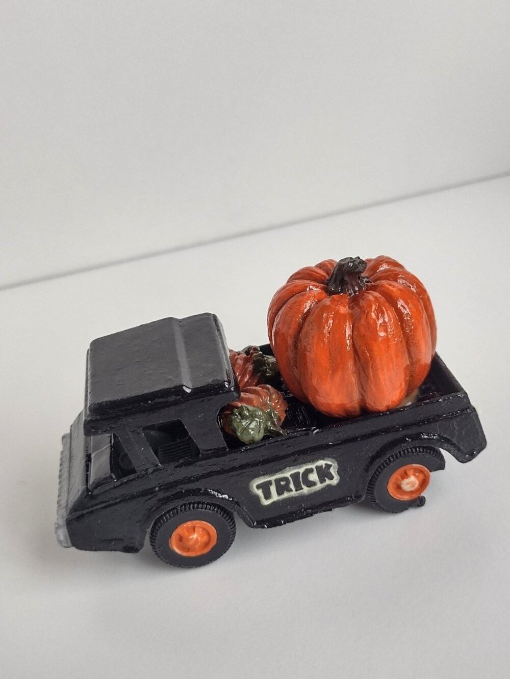 Halloween Pickup Truck & Giant Pumpkin Tabletop Decor, Glow In Dark, Trick Treat